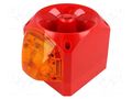 Signaller: lighting-sound; 10÷60VDC; LED; red; IP66; 105dB; ABS KLAXON SIGNALS PNC-0028