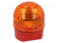 Signaller: lighting; flashing light; red; Sonos; 110/230VAC; IP65 KLAXON SIGNALS PSB-0004