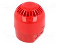 Signaller: sound; siren; 110/230VAC; 102dB; Sonos; IP65; red KLAXON SIGNALS PSS-0060