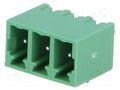 Connector: pluggable terminal block; socket; male; 7A; 250V; PIN: 3 DEGSON ELECTRONICS 15EDGVC3.81-03P