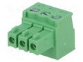 Connector: pluggable terminal block; plug; female; 7A; 250V; green DEGSON ELECTRONICS 15EDGK-3.5/3P