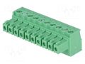 Connector: pluggable terminal block; plug; female; 7A; 250V; green DEGSON ELECTRONICS 15EDGK-3.5/10P