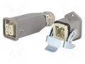 Connector: HDC; male + female; 10A; 400V; Han Kit; PIN: 4; 3+PE; M20 HARTING 10200030001