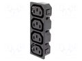 Connector: AC supply; splitter; 10A; 250VAC; C13 (F); IEC 60320 SCHURTER 0909.0021