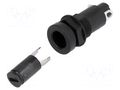 Fuse holder; 5x20mm; 10A; on panel; black; FEF; 250VAC; UL94V-0 SCHURTER 0031.1081