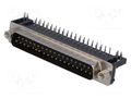 Connector: D-Sub; PIN: 37; socket; male; angled 90°; THT; UNC 4-40 CONNFLY DHP8-37M