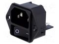 Connector: AC supply; socket; male; 15A; 250VAC; C14 (E); DC11 SCHURTER DC11.0001.001