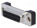 D-Sub; PIN: 15; socket; female; straight; THT; UNC 4-40; 5A; 250V ADAM TECH DA15-SA-M2