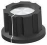 KNOB, ROUND SHAFT, PHENOLIC, 21.7MM PKES70B1/4