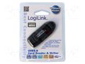 Card reader: memory; USB A plug; USB 2.0; 480Mbps LOGILINK CR0007