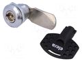 Lock; zinc alloy; 20mm; nickel; Actuator material: steel ELESA+GANTER CQ/A-M22X1.5-45-20