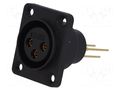 Connector: XLR; socket; female; 5A; PIN: 3; straight; sealed; THT CLIFF CP30071