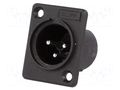 Connector: XLR; socket; male; 5A; PIN: 3; straight; soldering; black CLIFF CP3000