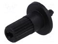 Knob; shaft knob,with flange; black; Ø5mm; Flange dia: 9mm ACP CA66024B