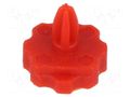 Knob; with pointer; red; Ø6.3mm; for mounting potentiometers ACP CA66001R