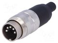 Connector: M16; plug; male; soldering; for cable; PIN: 5; 5A; 100V AMPHENOL C091-T3360-010