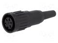Connector: DIN; plug; female; C091B; PIN: 5; 240°; straight; 300V; 5A AMPHENOL C091-3375-501