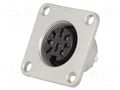Connector: M16; socket; female; PIN: 8; 5A; 100V; C091D; soldering AMPHENOL C091-31T0081002