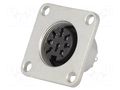 Connector: M16; socket; female; PIN: 8; 5A; 100V; C091D; soldering AMPHENOL C091-31T0081002