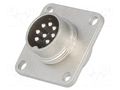 Connector: M16; socket; male; PIN: 8; 5A; 100V; C091D; soldering; 270° AMPHENOL C091-31S0081002
