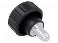 Knob; Ø: 20mm; Ext.thread: M6; 10mm; H: 16mm; polyamide; knurled ELESA+GANTER BT.20P-M6X10