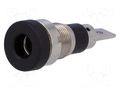 Connector: 4mm banana; socket; 60VDC; 24A; black; nickel plated AXIOMET BS-244L-B