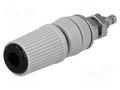Connector: 4mm banana; socket; 24A; black; nickel plated; 45mm AXIOMET BS-244DSM-B