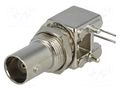 Connector: BNC; socket; female; shielded; angled 90°; 50Ω; THT NINIGI BNC-125
