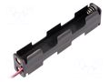 Holder; AA,R6; Batt.no: 4; cables; 150mm; black COMF BH-342-1A