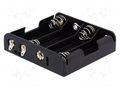 Holder; AA,R6; Batt.no: 4; soldering lugs; black COMF BH-341-1D