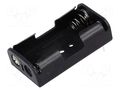 Holder; AA,R6; Batt.no: 2; for PCB; black COMF BH-321-1P