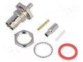 Connector: BNC; socket; female; straight; 50Ω; crimped; POM AMPHENOL RF B6421E1ND3G550