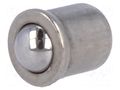 Ball latch; A2 stainless steel; BN 13376; L: 5mm; Ømount.hole: 4mm BOSSARD B4/BN13376