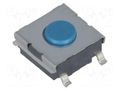 Microswitch TACT; SPST-NO; Pos: 2; 0.05A/24VDC; SMT; none; 2.55N OMRON Electronic Components B3FS-1005