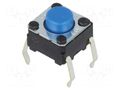 Microswitch TACT; SPST-NO; Pos: 2; 0.05A/24VDC; THT; none; 4.9N OMRON Electronic Components B3F-1026