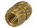 Threaded insert; brass; M3; BN 1934; for welding BOSSARD B3/BN1934