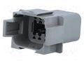 Connector: wire-wire; plug; male; AT; PIN: 8; IP67; for cable; grey AMPHENOL AT04-08PA