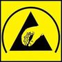 LABEL, 50MM X 50MM, BLACK/YELLOW 242185