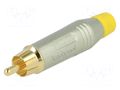 Connector: RCA; plug; male; straight; soldering; grey; gold-plated AMPHENOL ACPR-SYL