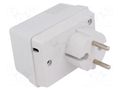 Enclosure: for power supplies; X: 52mm; Y: 73mm; Z: 46mm; ABS; grey MASZCZYK ABS-47