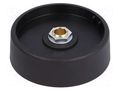 Knob; without pointer; polyamide; Øshaft: 6mm; Ø50x16mm; black OKW A3150069