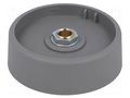 Knob; without pointer; polyamide; Øshaft: 6mm; Ø50x16mm; grey OKW A3150068