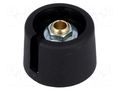 Knob; with pointer; polyamide; Øshaft: 4mm; Ø23x16mm; black OKW A3023049