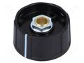 Knob; with pointer; ABS; Øshaft: 6mm; Ø31x15.5mm; black; A2631 OKW A2631060