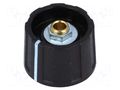 Knob; with pointer; ABS; Øshaft: 4mm; Ø23x15.5mm; black; A2623 OKW A2623040