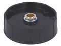 Knob; without pointer; ABS; Øshaft: 6mm; Ø50x15.5mm; black; A2550 OKW A2550060