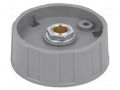 Knob; without pointer; ABS; Øshaft: 6mm; Ø40x15.5mm; grey; A2540 OKW A2540068
