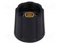 Knob; without pointer; ABS; Øshaft: 6.35mm; Ø16x15.5mm; black OKW A2516630