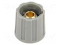 Knob; without pointer; ABS; Øshaft: 6mm; Ø16x15.5mm; grey; A2516 OKW A2516068