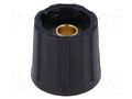 Knob; without pointer; ABS; Øshaft: 6mm; Ø16x15.5mm; black; A2516 OKW A2516060
